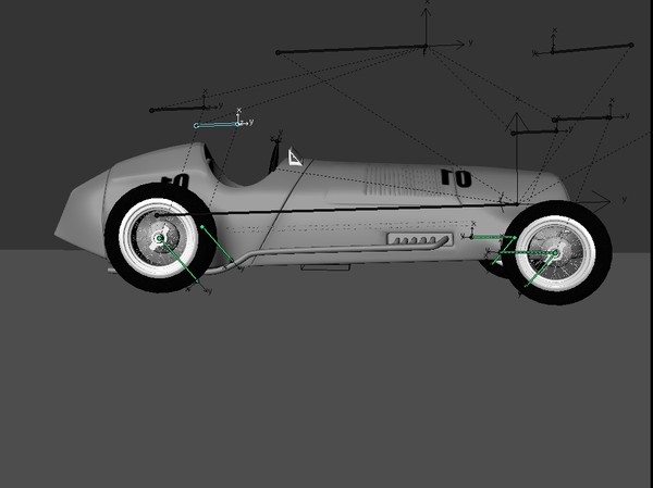 old car wheel 3d model - Old silver bullet race car... by TotexArtz